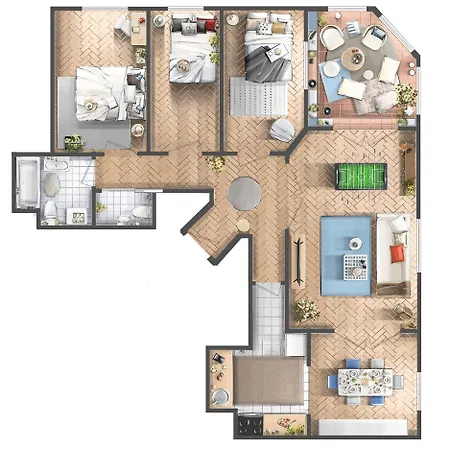 アパート Sweet Nest 100m2 With Terrace Old Town Renovated